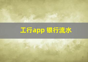 工行app 银行流水